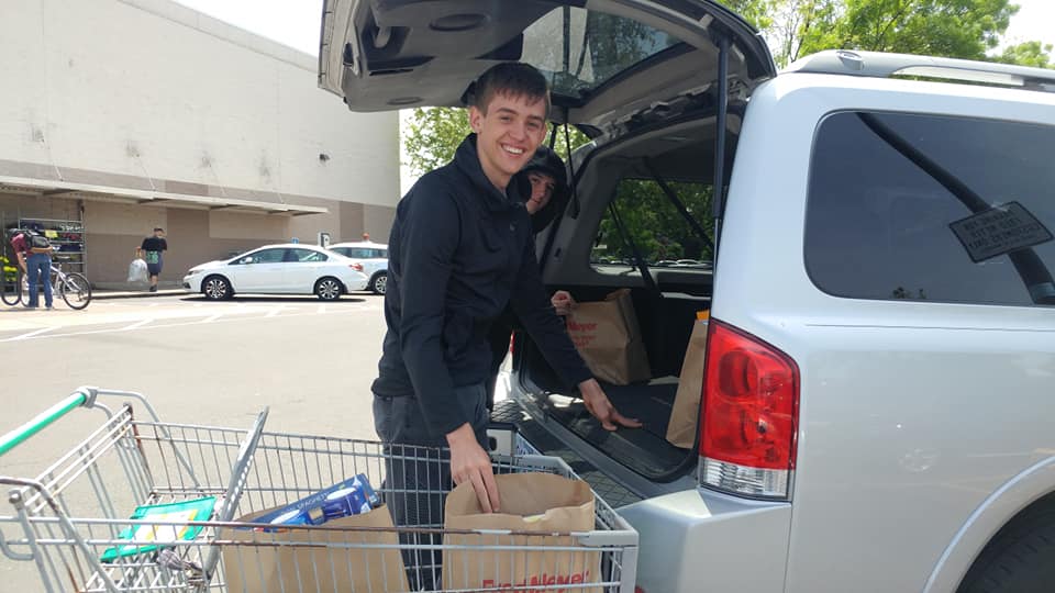 Loading Groceries from Fred Meyers