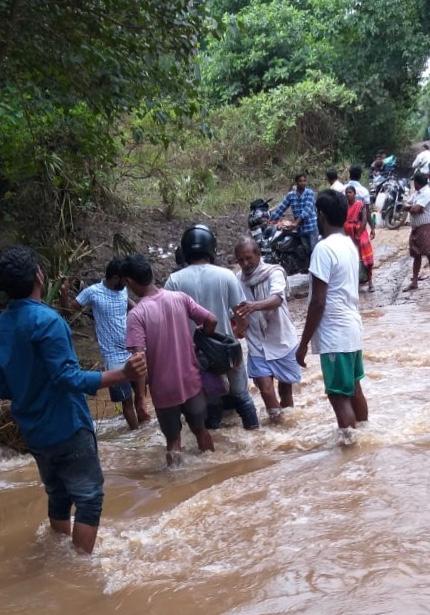 Outreach to Polavaram Village in flooded area
