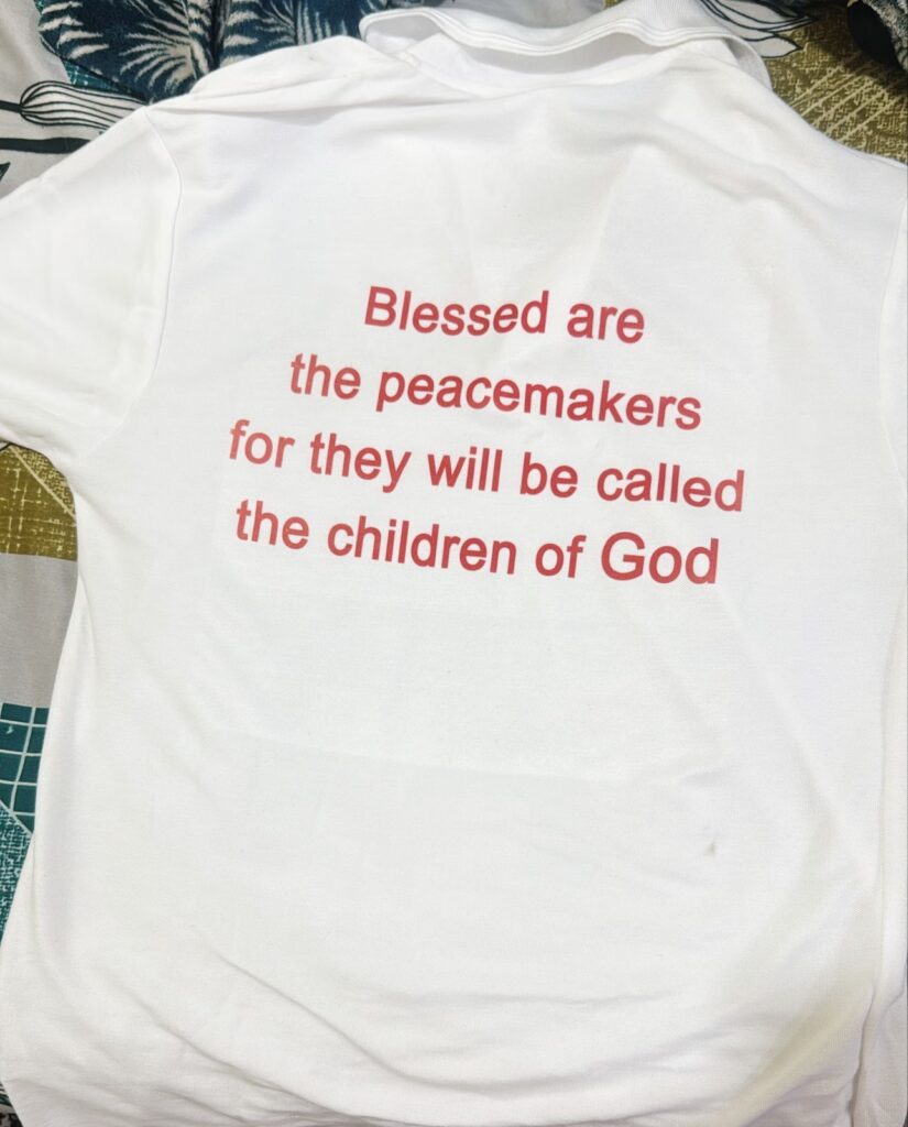 The Back of Sam's Ministry T-Shirt