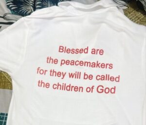 The Back of Sam's Ministry T-Shirt