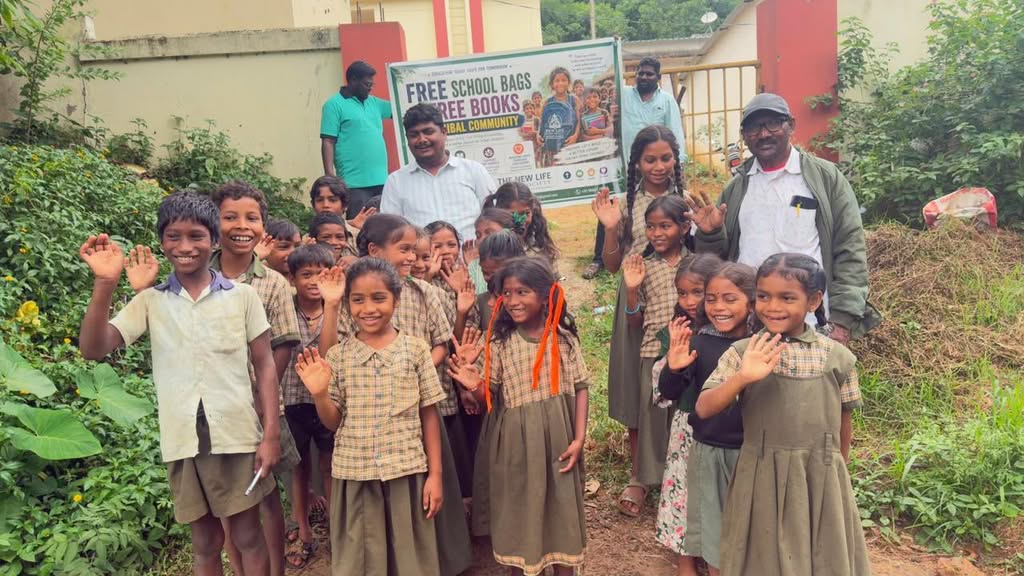 Children with Pastor Moses and Sam